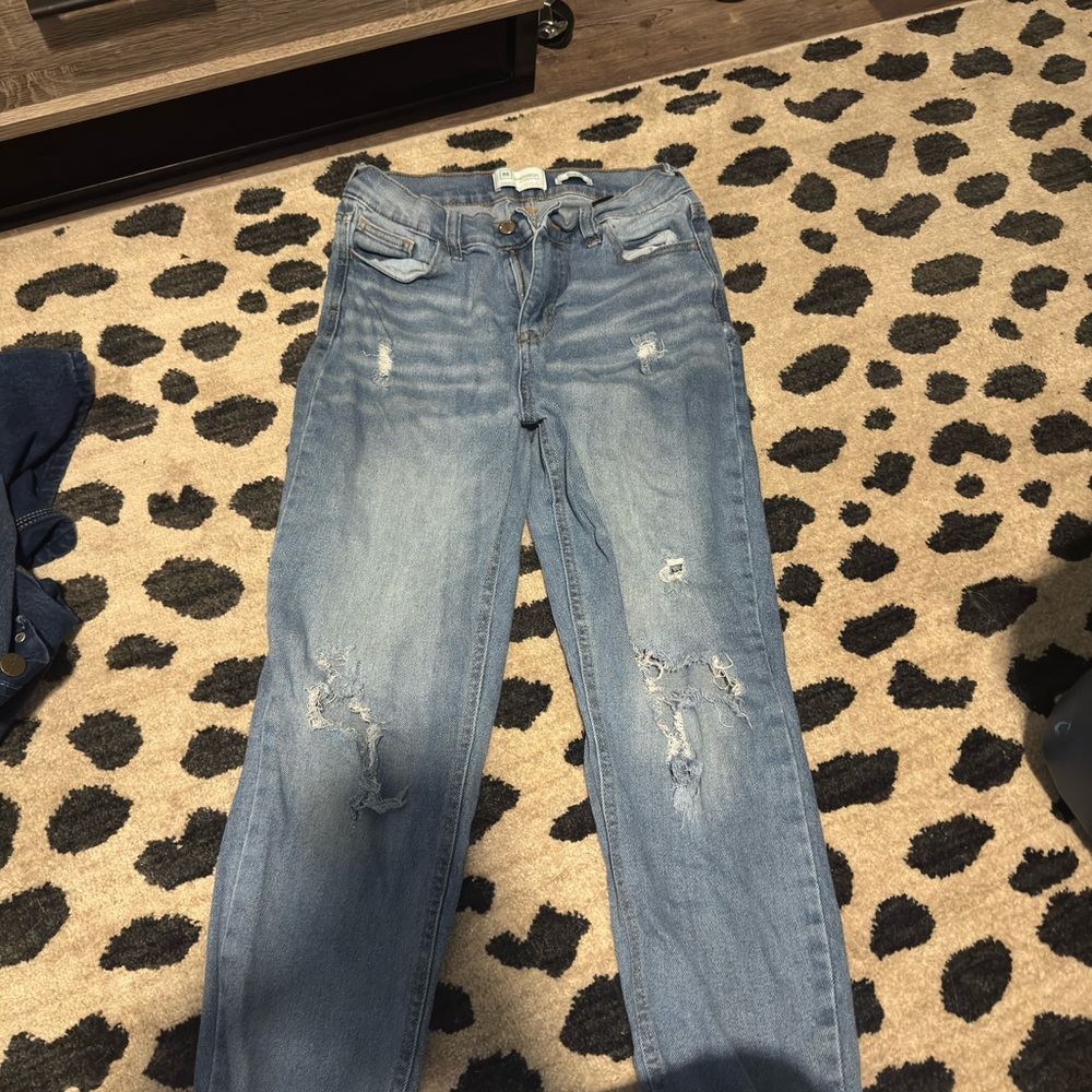 Classic Blue Distressed Women Jeans